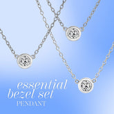 Bezel Set Diamond Pendant (0.30ct) - Dracakis Jewellers